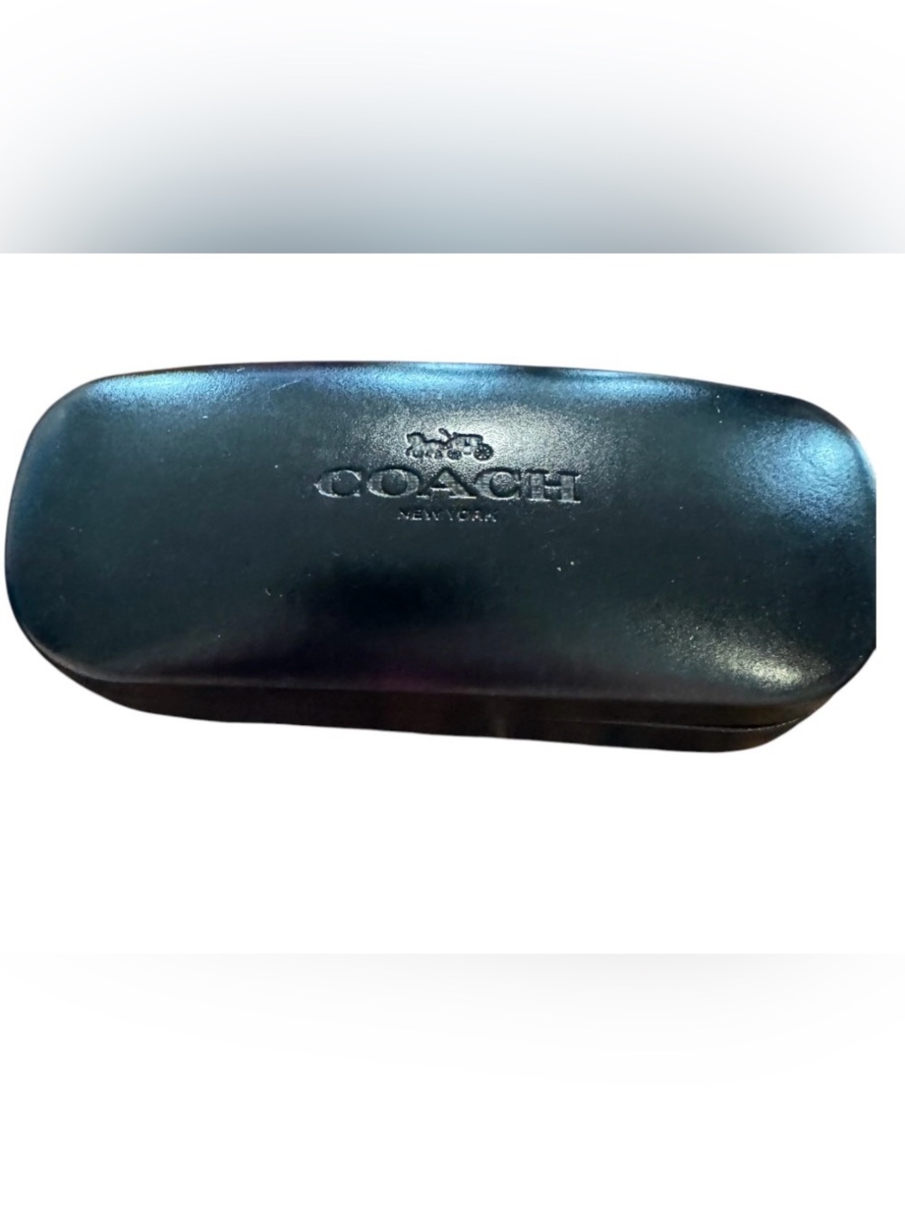Coach Black clamshell eyeglass case